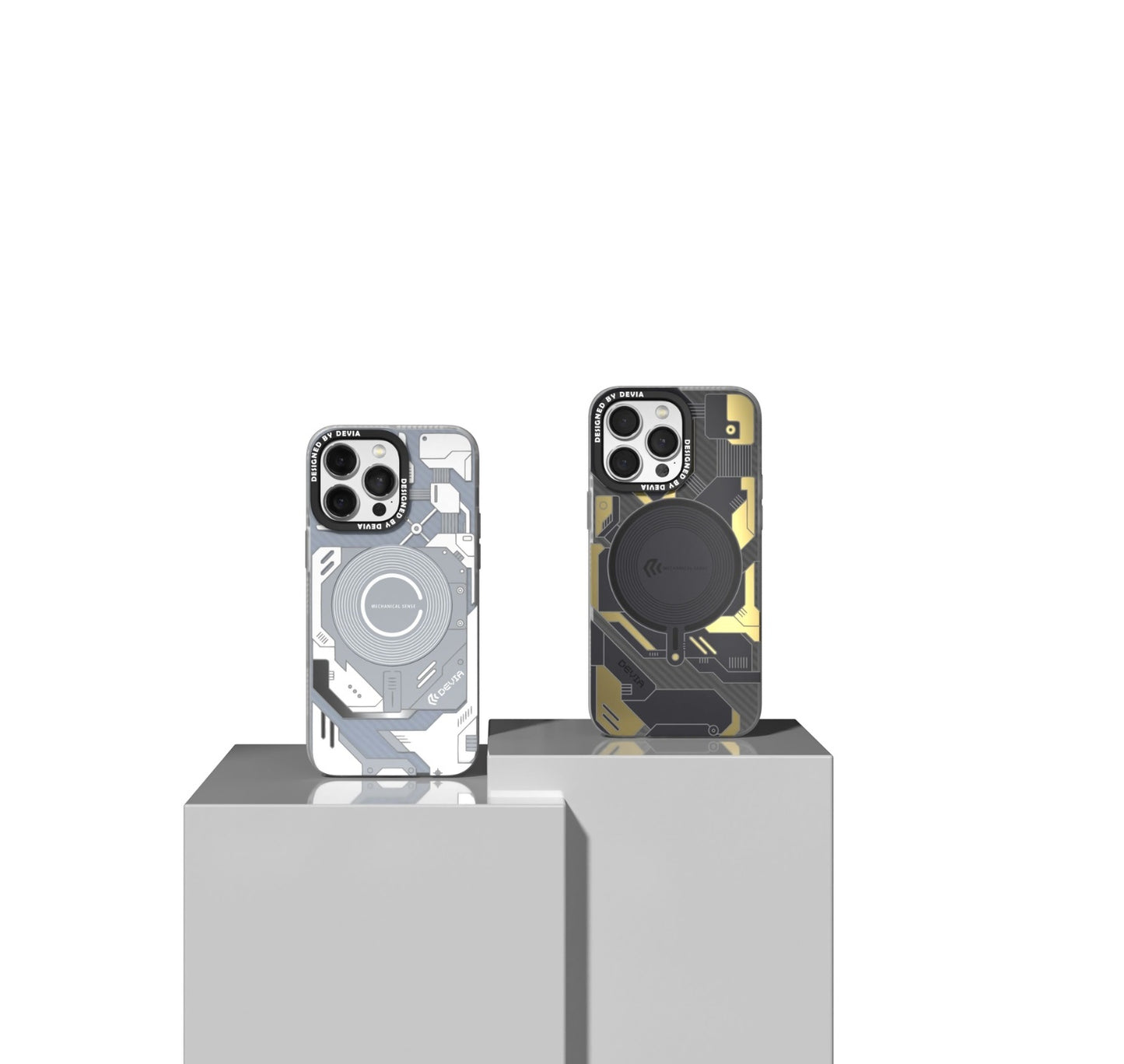 iPhone 15 - Mecha Series + Mag - Negro - Devia