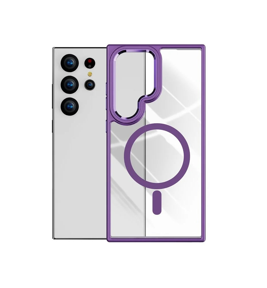 Samsung S24 Ultra - Clear Case - MagSafe - Morado