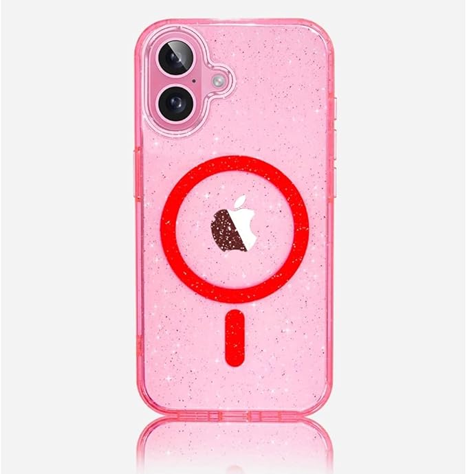 iPhone 16 - Case Glitter - Magsafe - Rosa