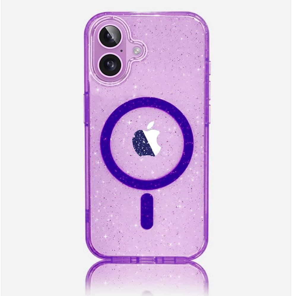 iPhone 16 - Case Glitter - Magsafe - Lila