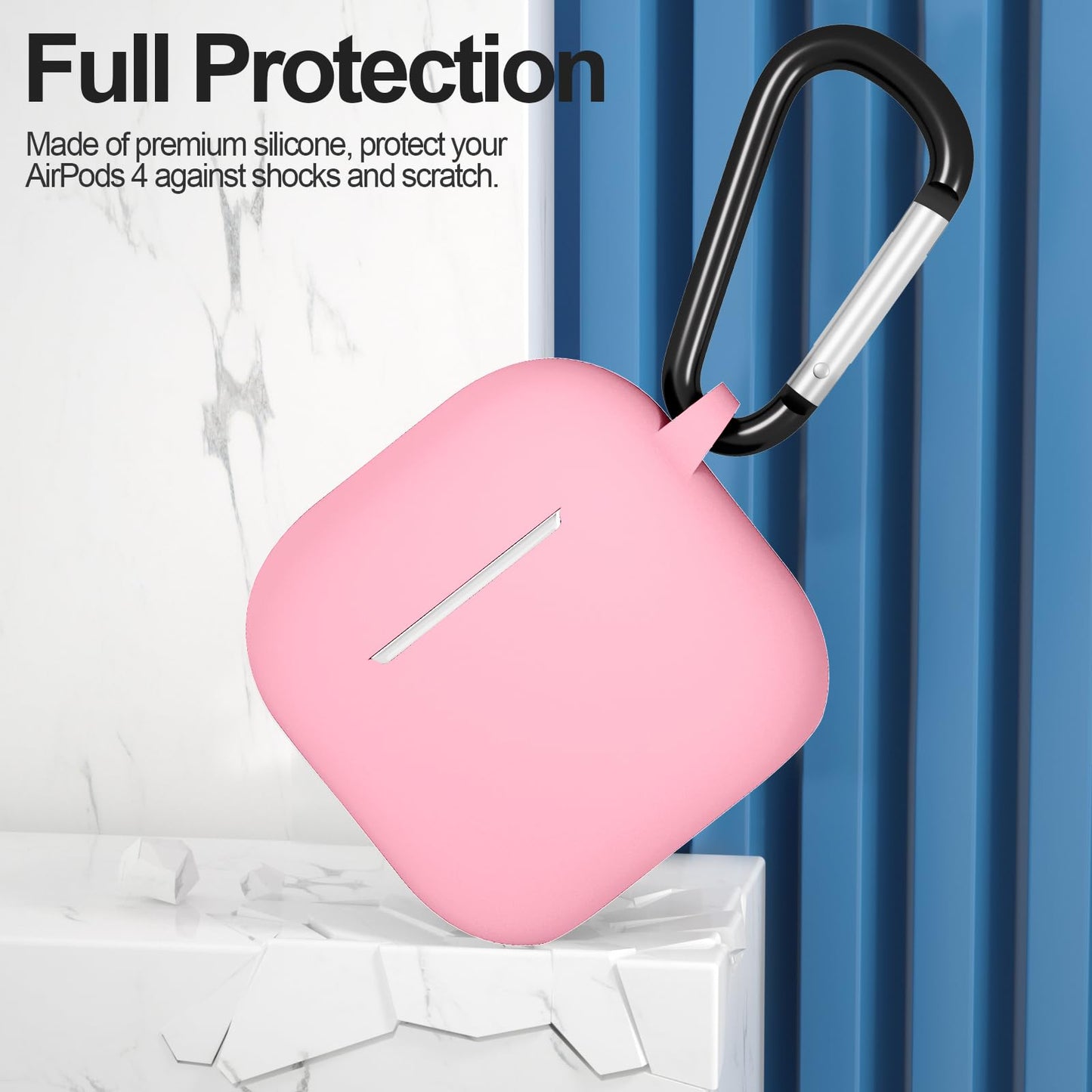 AirPods 4 - Funda de Silicona - Gamuzada - Rosa