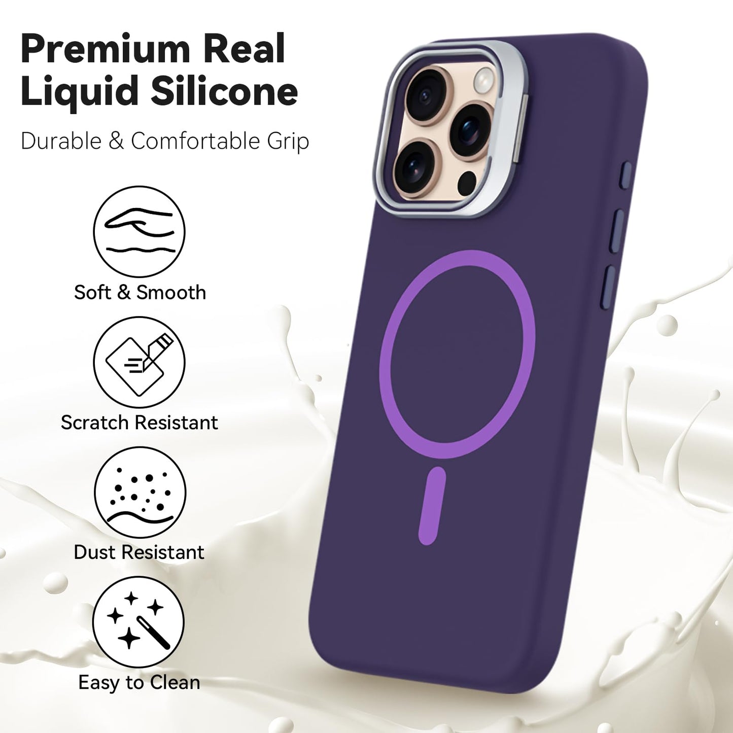 iPhone 16 Pro Max - Silk Case - MagSafe - Morado Oscuro