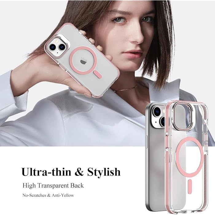 iPhone 11 - Case MagSafe - Stand Cámara - Clear Pink