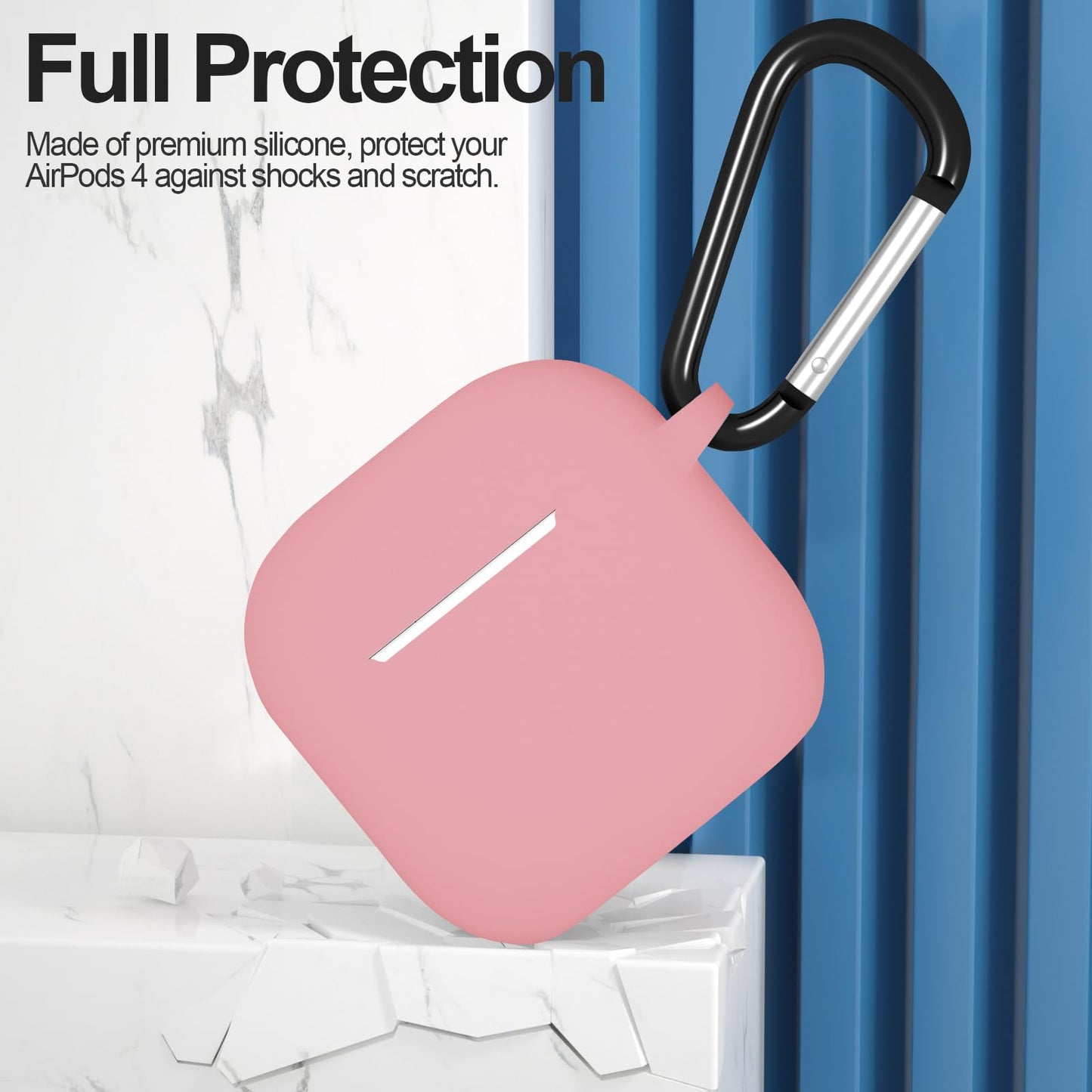 AirPods 4 - Funda de Silicona - Gamuzada - Palo Rosa