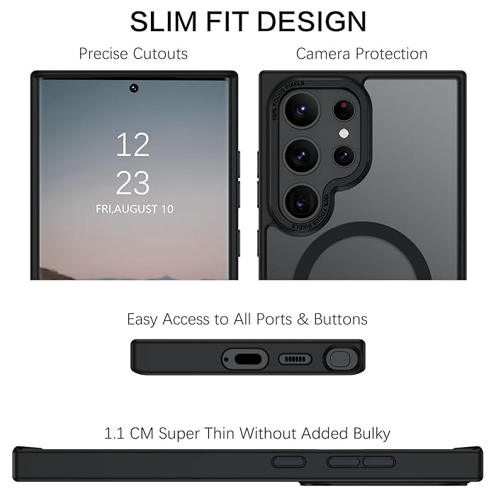 Samsung S24 Ultra - Case Luxury Mate - Magsafe - Black