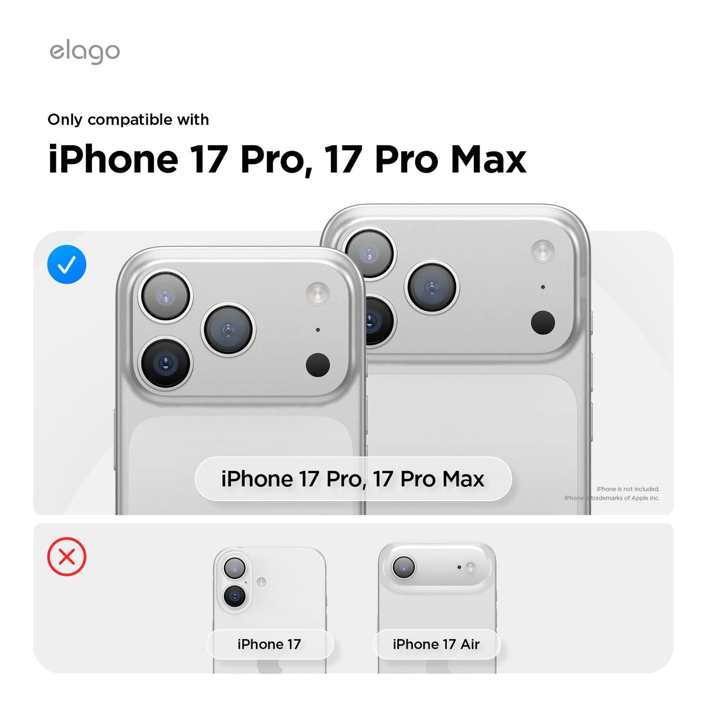iPhone 17 Pro | iPhone 17 Pro Max - Protector de Cámaras - Anti Reflejo - Negro - ESD