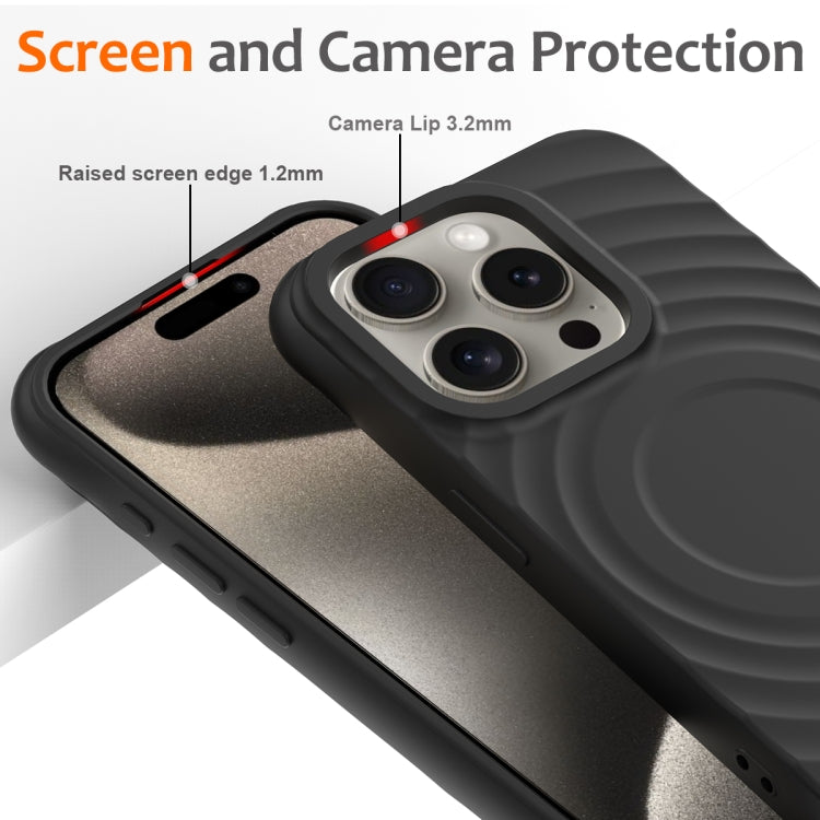 iPhone 16 Pro Max - Silicone Wave - MagSafe - Black - Click