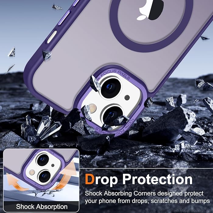 iPhone 15 - Case Luxury Mate - Magsafe - Dark Purple