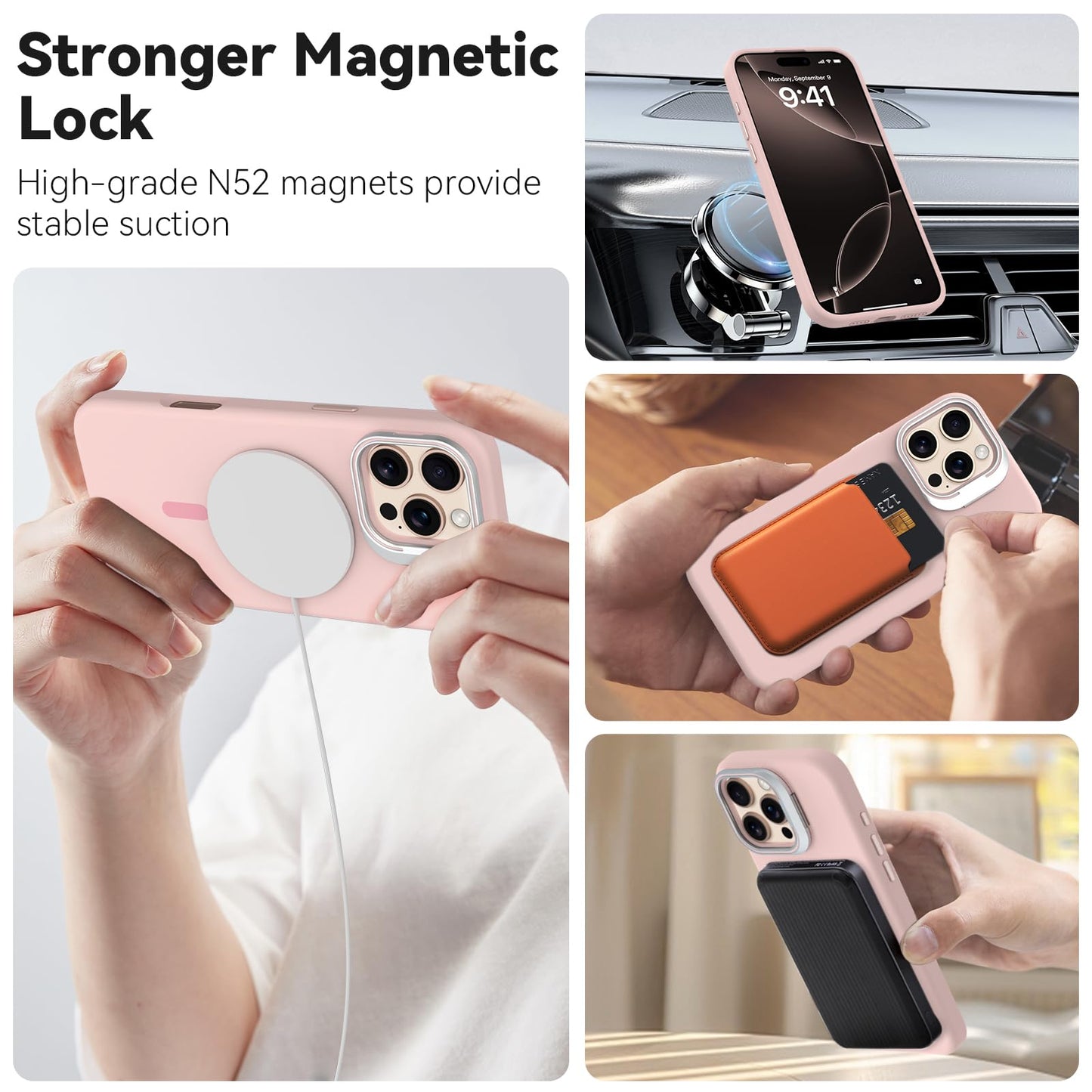 iPhone 16 Pro Max - Silk Case - MagSafe - Rosa Bebé