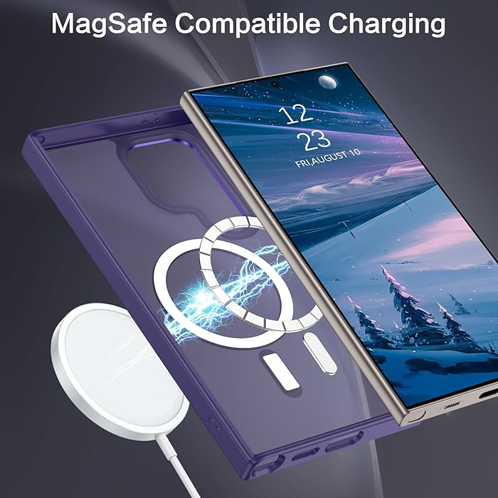 Samsung S25 Ultra - Luxury Matte - MagSafe - Morado Oscuro