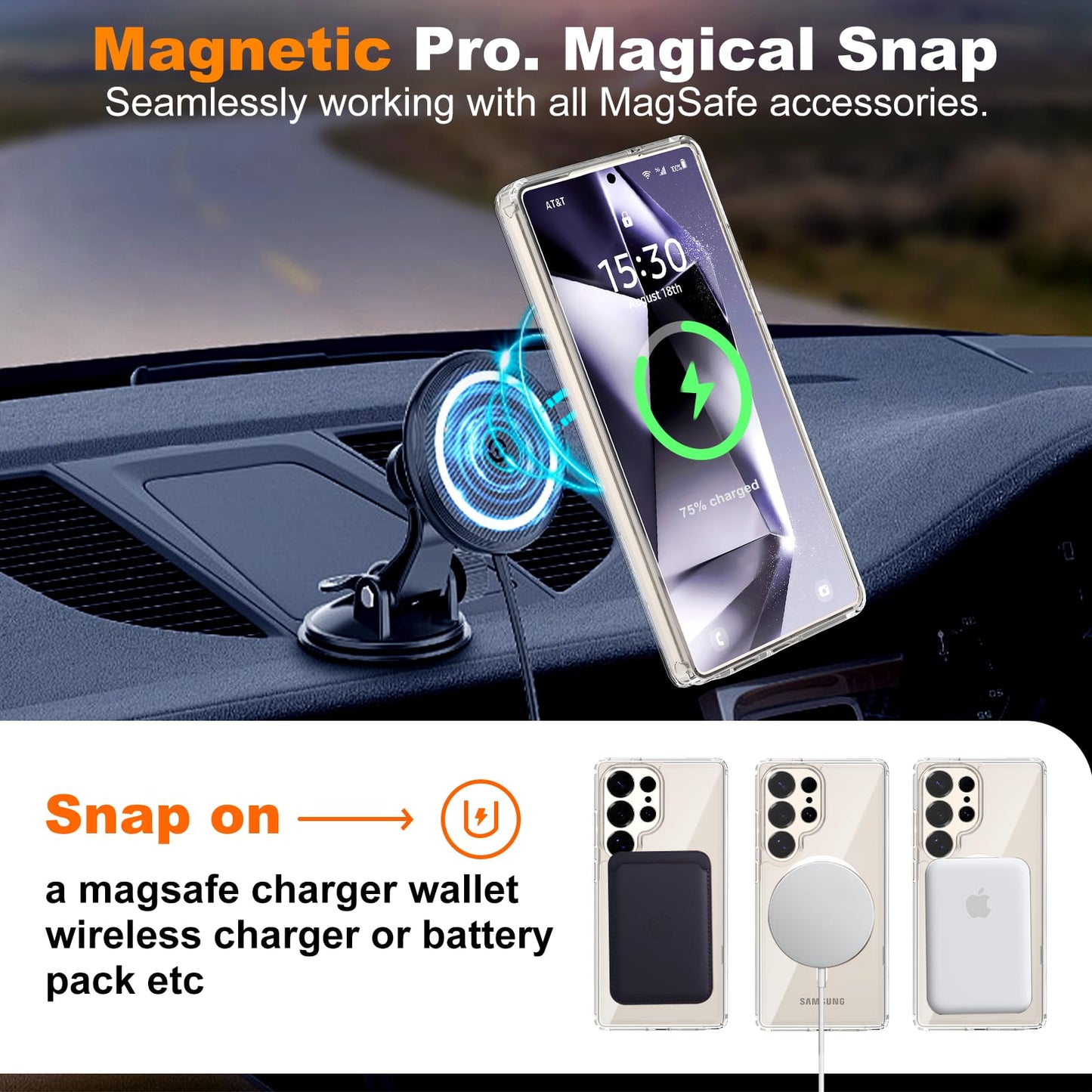 Samsung S24 Ultra - Case MagSafe - Transparente