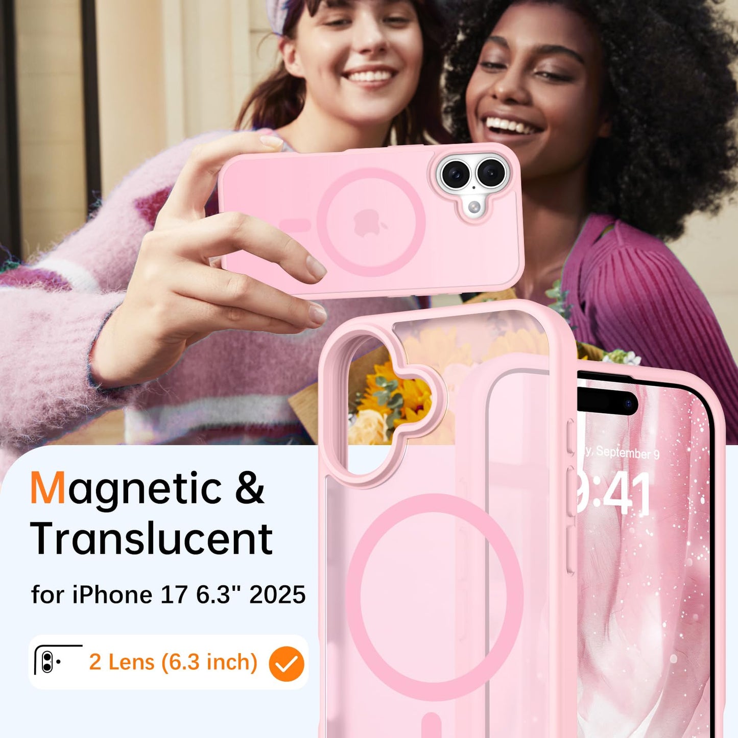 iPhone 17 - Funda Candy - MagSafe - Rosa Bebé