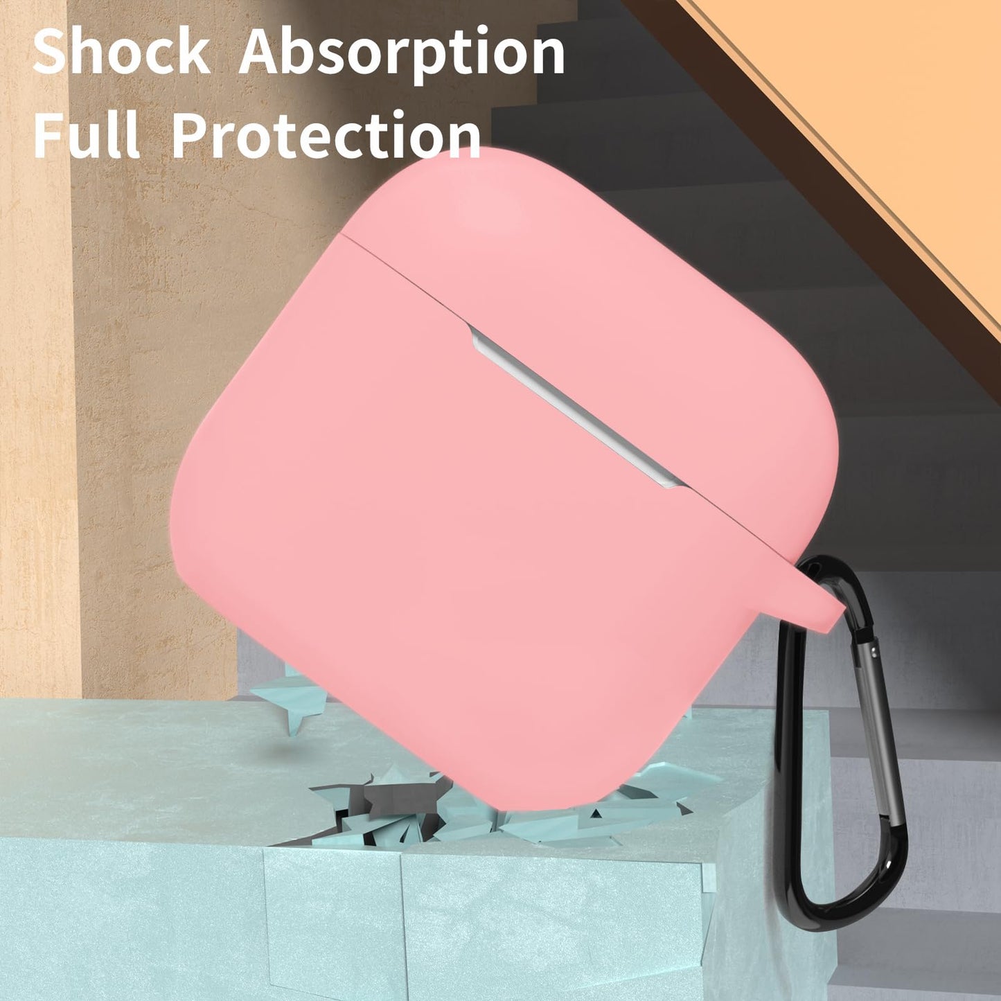 AirPods 4 - Funda de Silicona - Gamuzada - Rosa