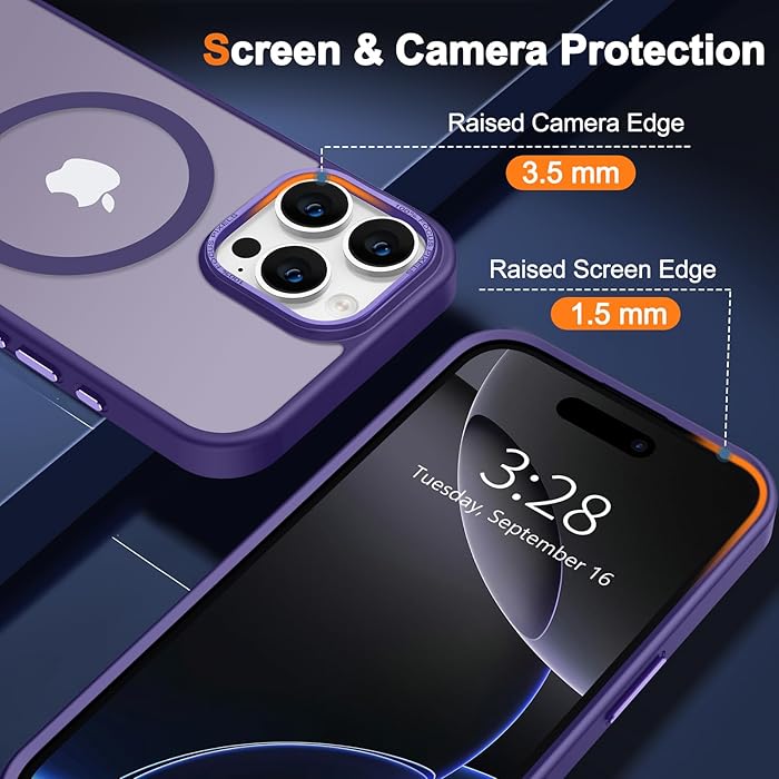 iPhone 16 Pro Max - Case Luxury Mate - Magsafe - Dark Purple