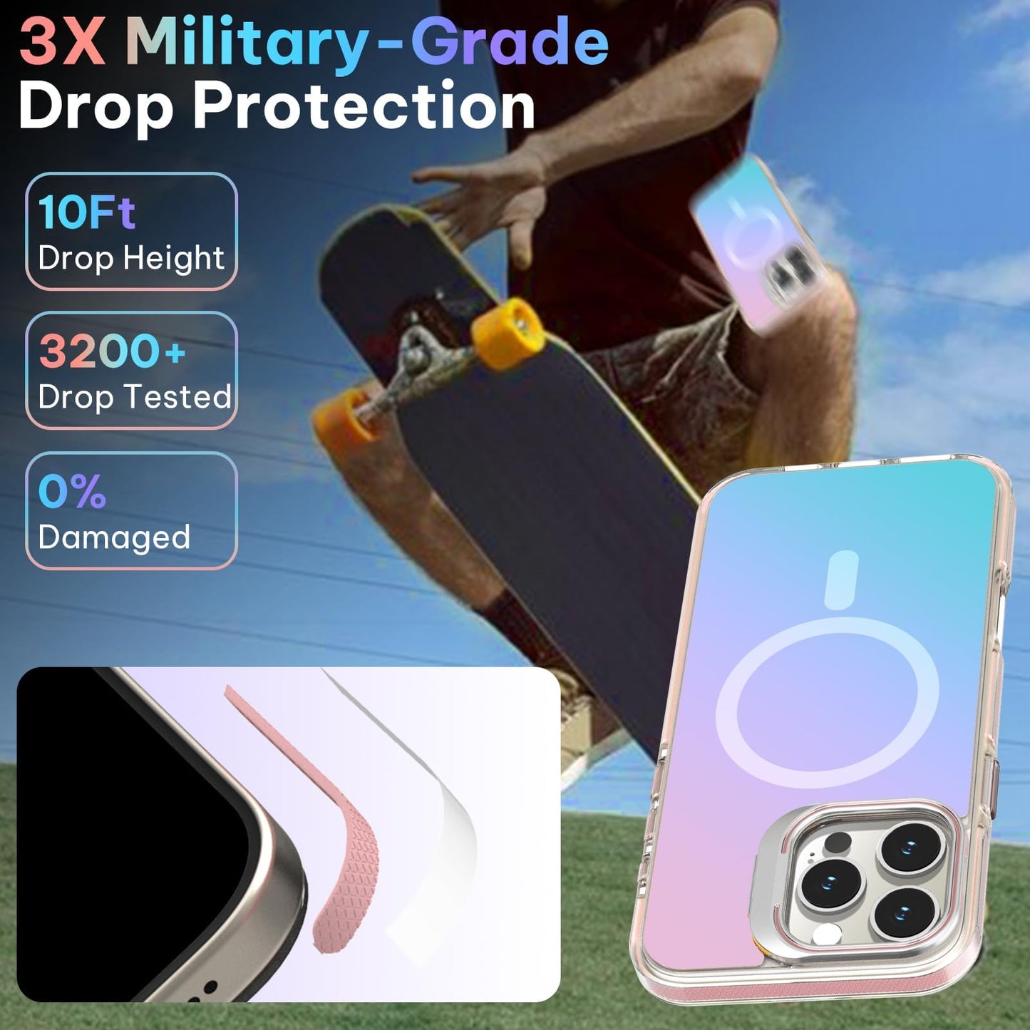 iPhone 16 Pro Max - Iridiscente Case - MagSafe - Turquesa