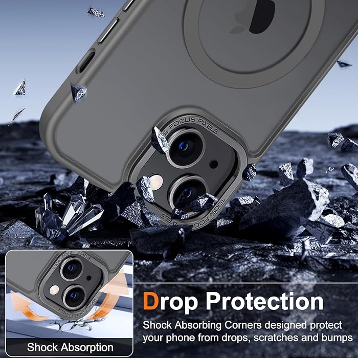 iPhone 15 - Case Luxury Mate - Magsafe - Dark Grey