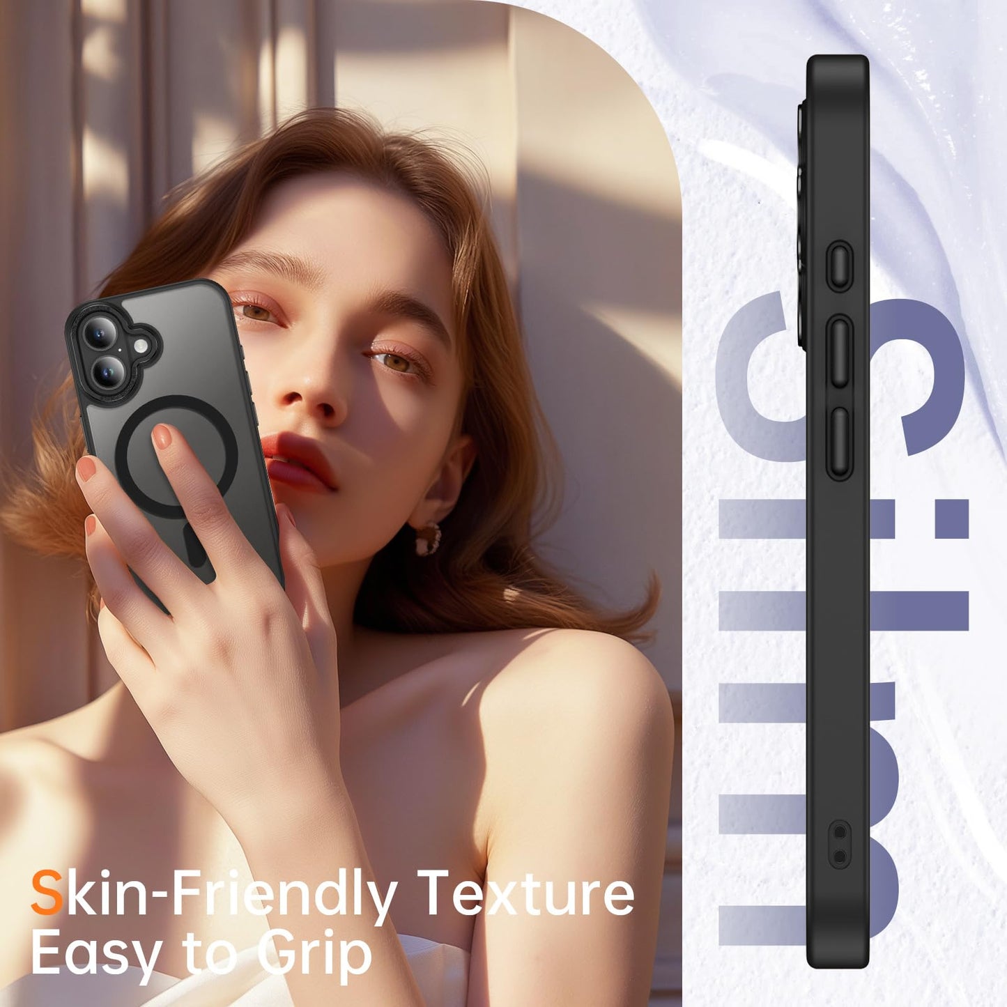 iPhone 17 - Funda Luxury Matte - MagSafe - Negro