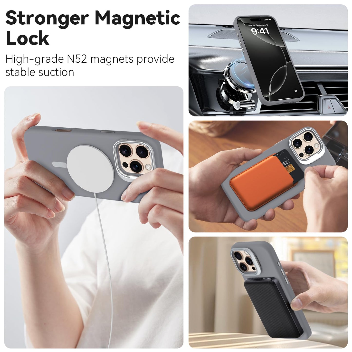 iPhone 16 Pro Max - Silk Case - MagSafe - Gris