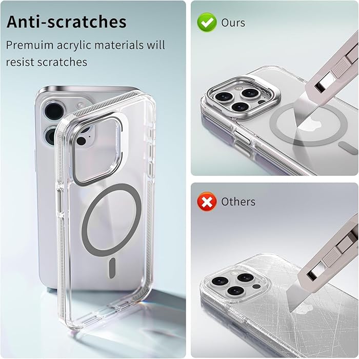 iPhone 15 Pro - Stand Camara - Magsafe - Clear Grey