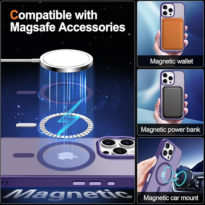 iPhone 16 Pro Max - Case Luxury Mate - Magsafe - Dark Purple