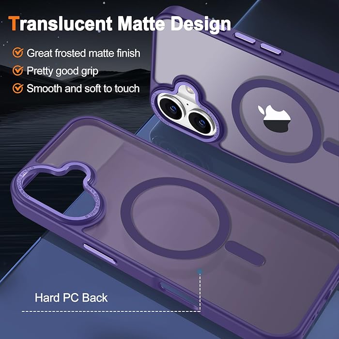 iPhone 16 - Case Luxury Mate - Magsafe - Dark Purple
