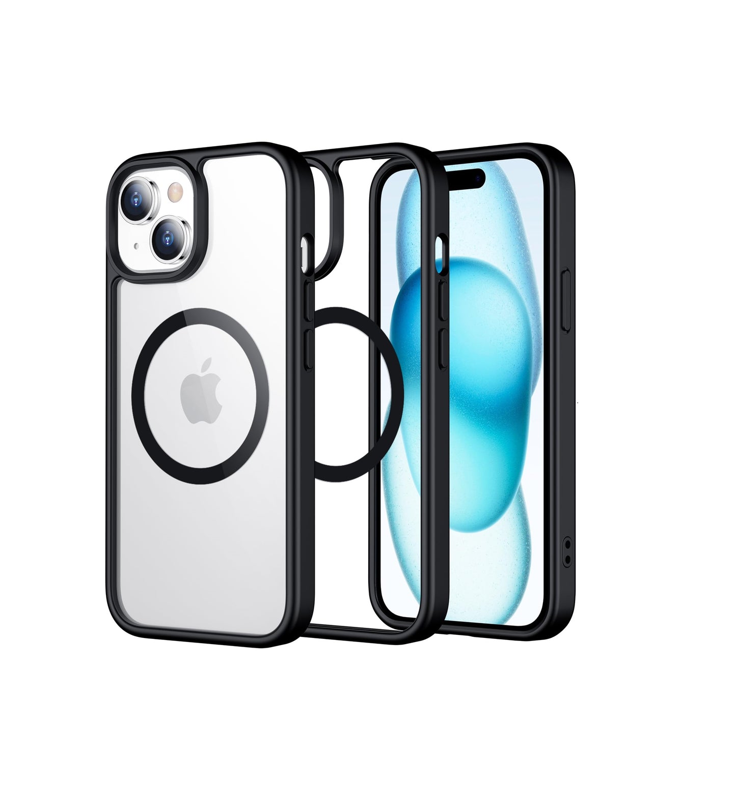 iPhone 15 - Clear Case - MagSafe - Negro