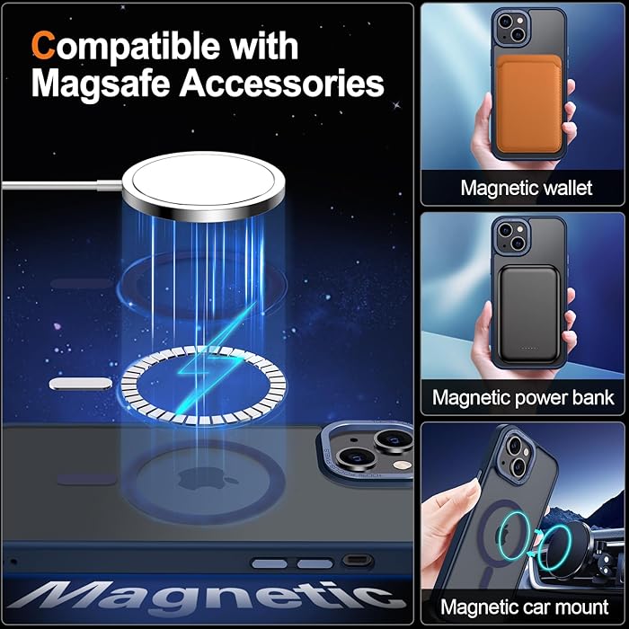 iPhone 15 - Case Luxury Mate - Magsafe - Dark Blue