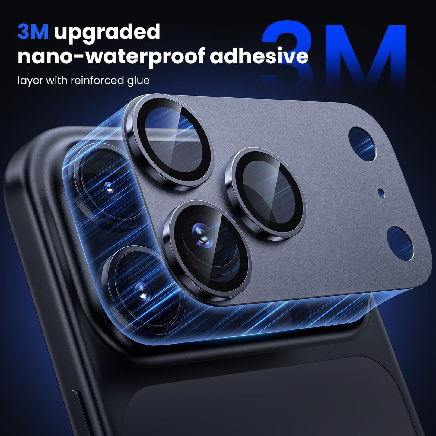 iPhone 17 Pro Max - Protector de Cámara 360° - Aluminio - Anti Reflejo