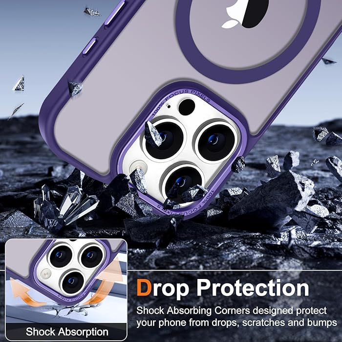iPhone 16 Pro Max - Case Luxury Mate - Magsafe - Dark Purple