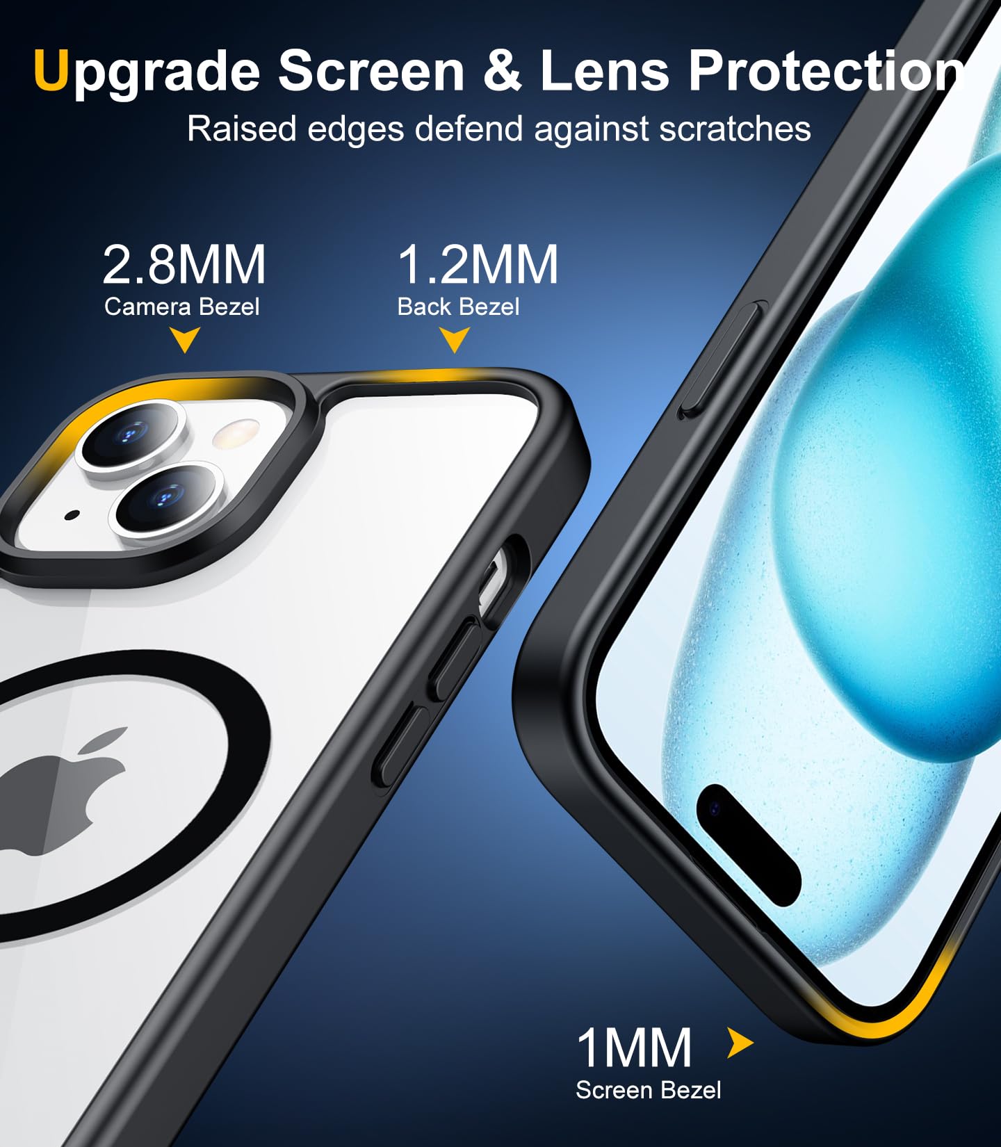 iPhone 15 - Clear Case - MagSafe - Negro