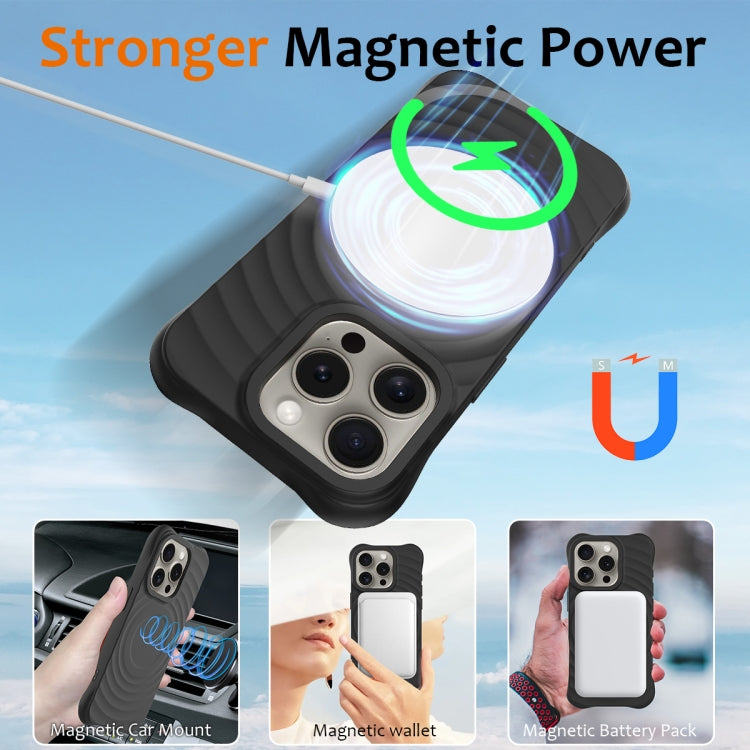 iPhone 16 Pro Max - Silicone Wave - MagSafe - Black - Click