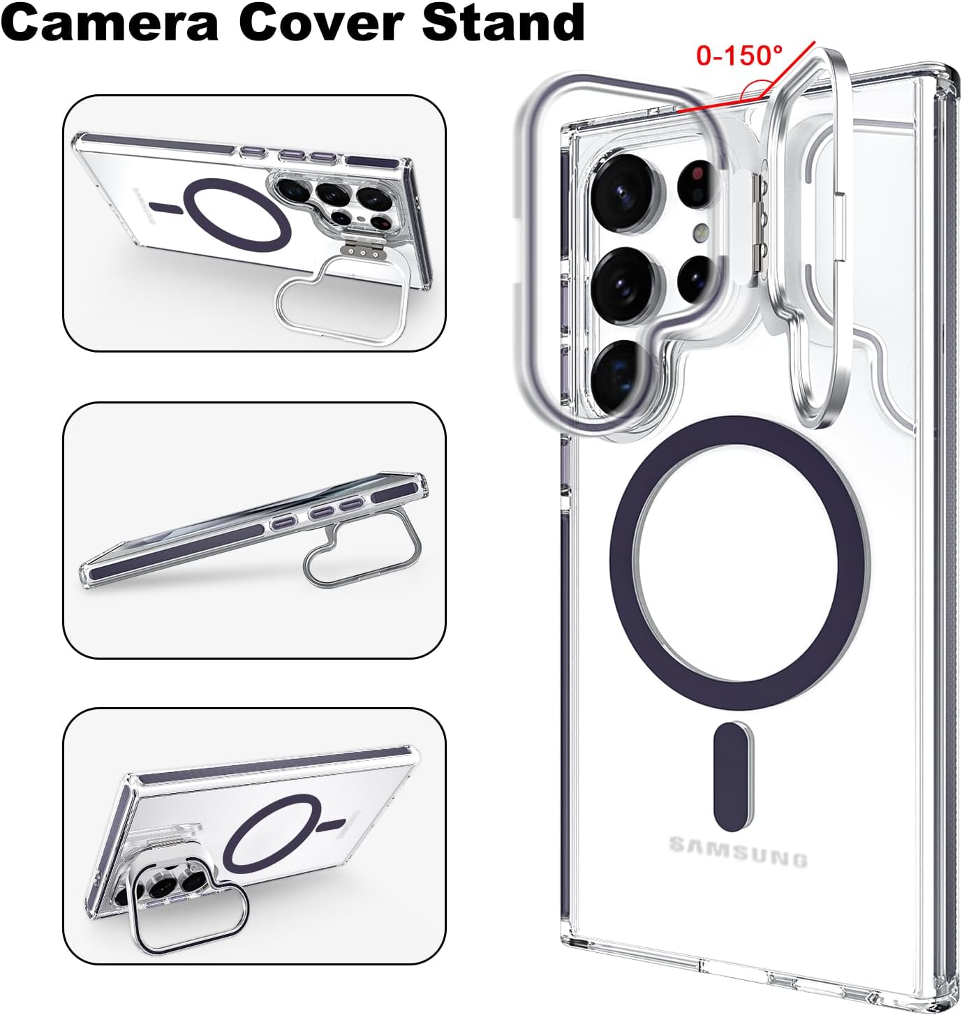 Samsung S23 Ultra - Stand Cámara MagSafe - Clear Purple