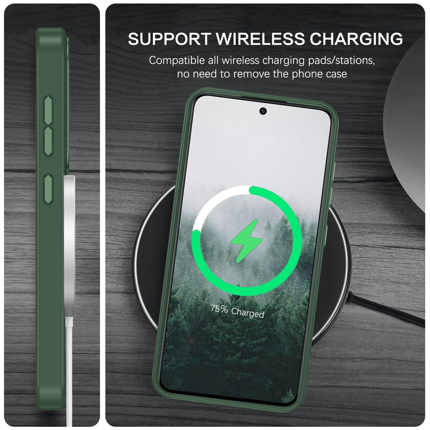 Samsung S24 - Luxury Matte - MagSafe - Verde Militar