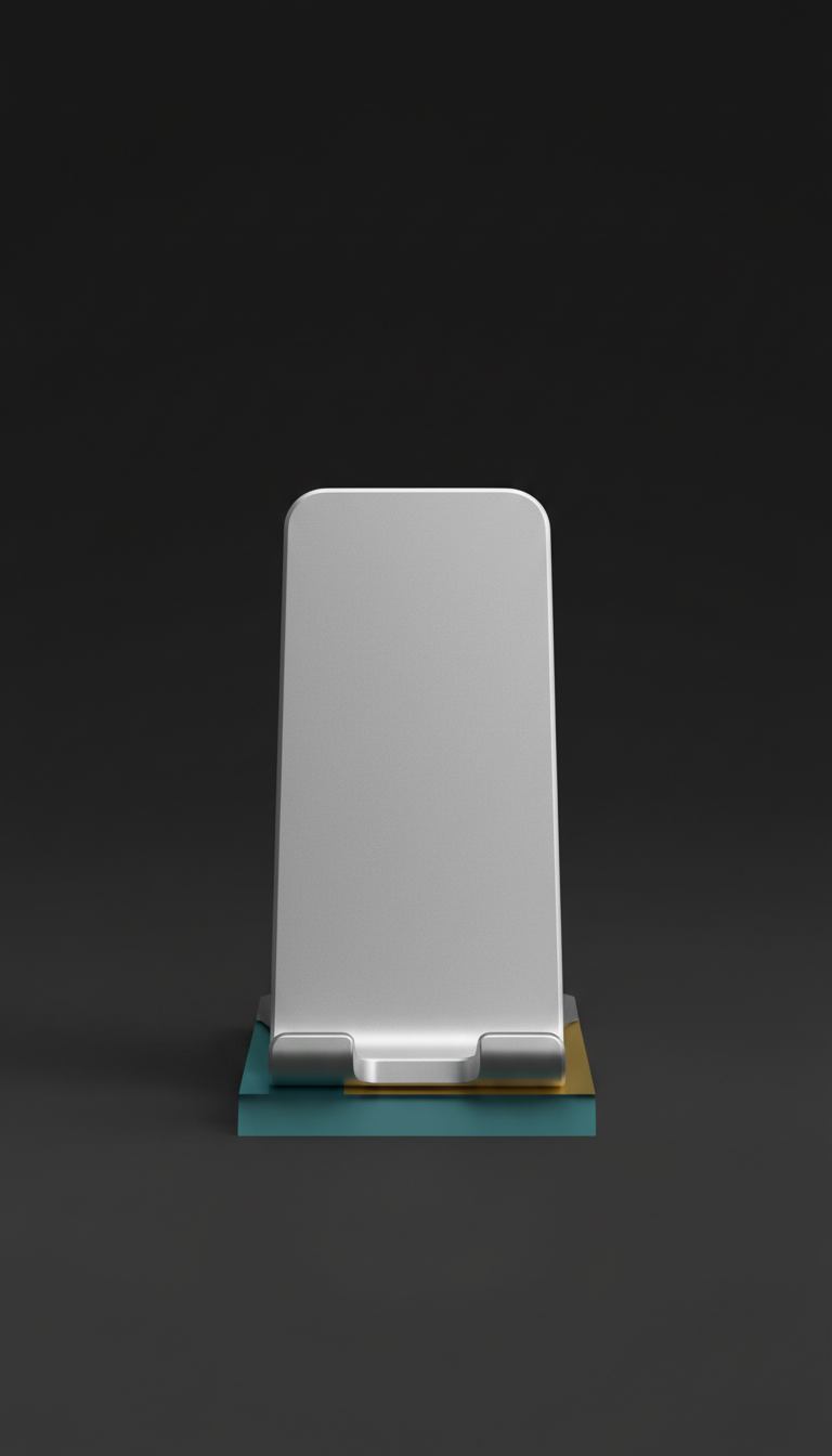Soporte para celular plata suave