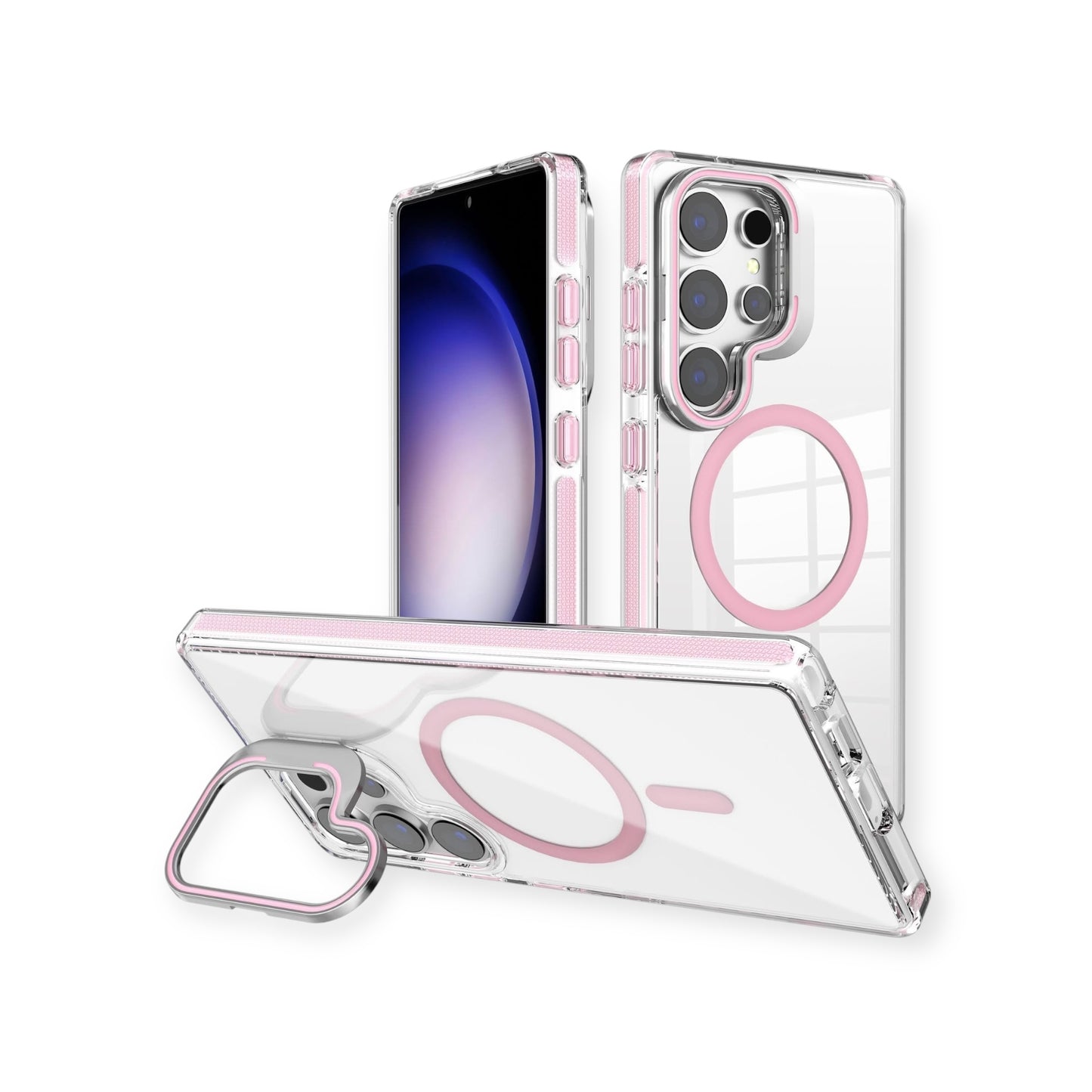 Samsung S25 Ultra - Stand Cámara - Magsafe - Clear Rose
