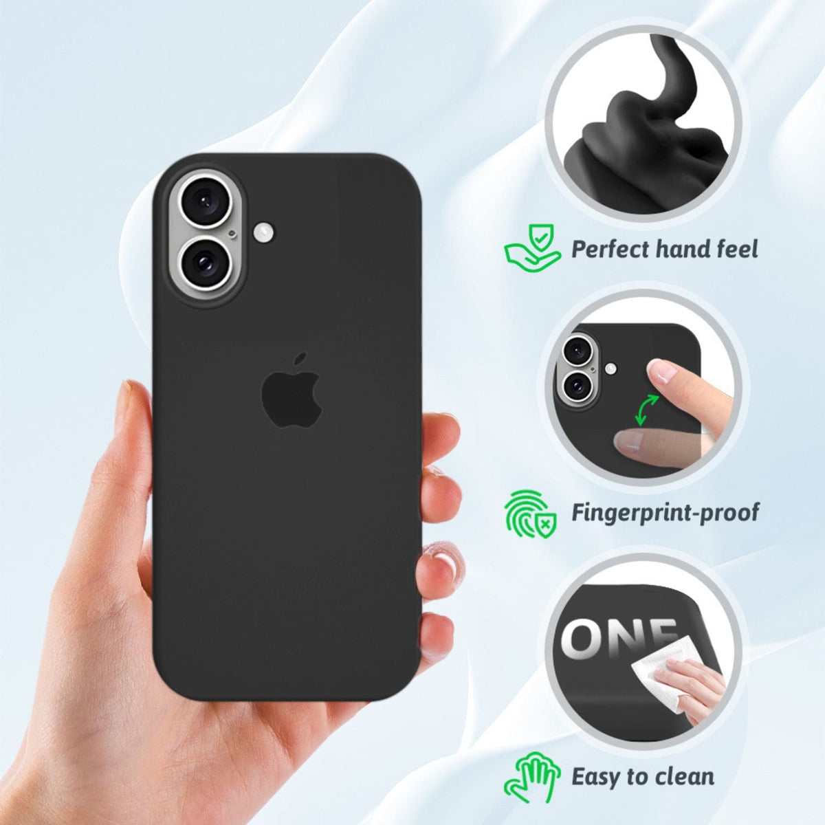 iPhone 16 - Silicone Cases - Negro