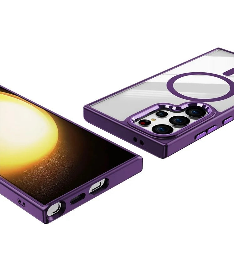 Samsung S24 Ultra - Clear Case - MagSafe - Morado