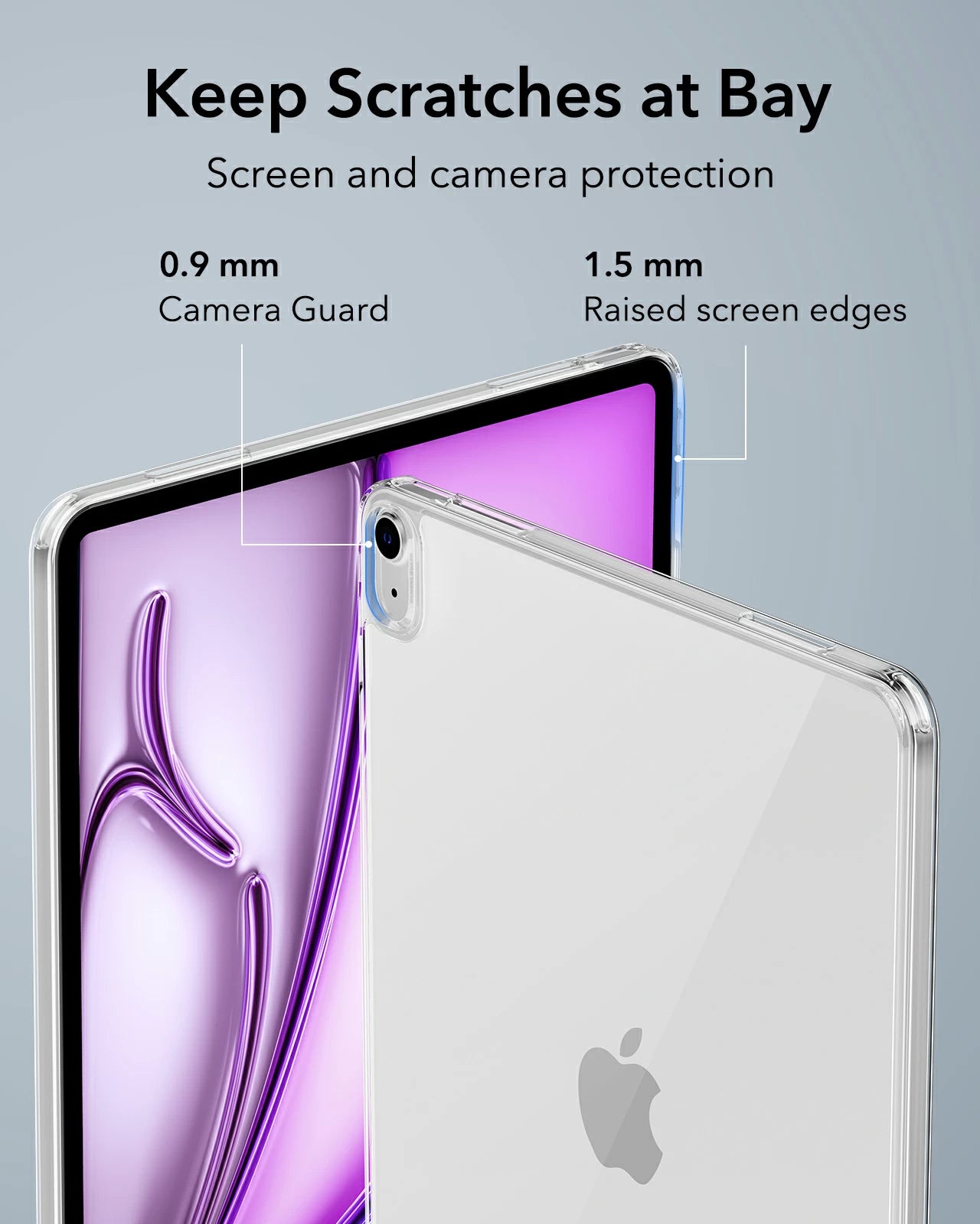 iPad Air 13 (2024) - Hybrid Case - Clear Black - ESR