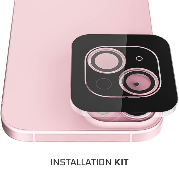 iPhone 15 / 15 Plus - Protector de Cámaras Premium - Vidrio Anti Reflejos - Alta Transparencia - Rosa Claro