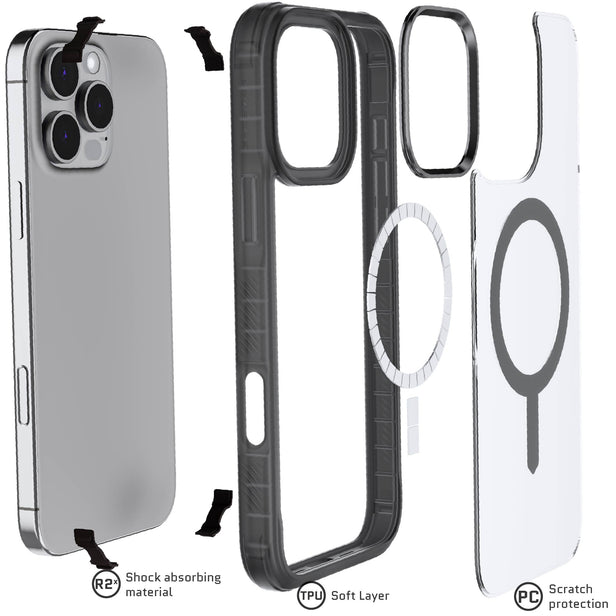 iPhone 16 Pro - Covert7 - Magsafe - Smoke Matte - Ghostek