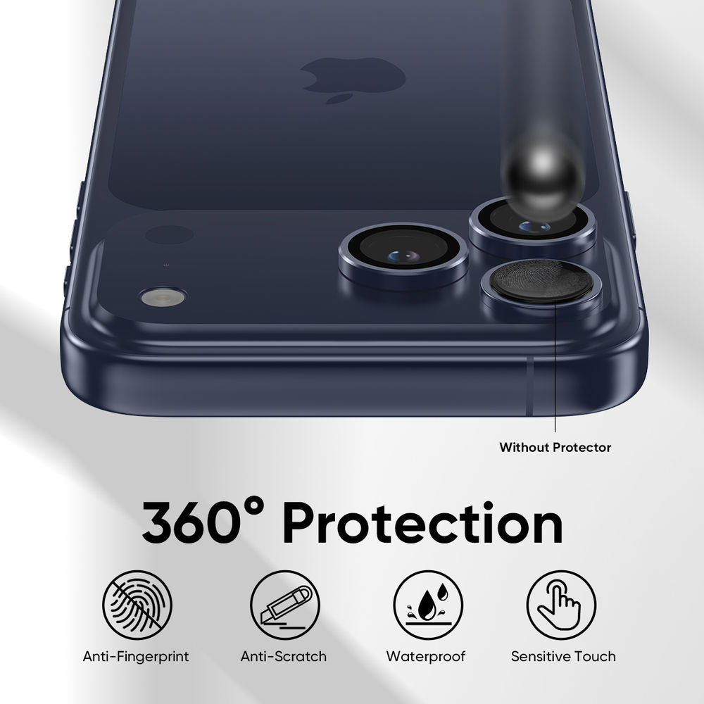 iPhone 17 Pro | iPhone 17 Pro Max - Protector de Cámaras - Anti Reflejo - Azul Profundo - ESD