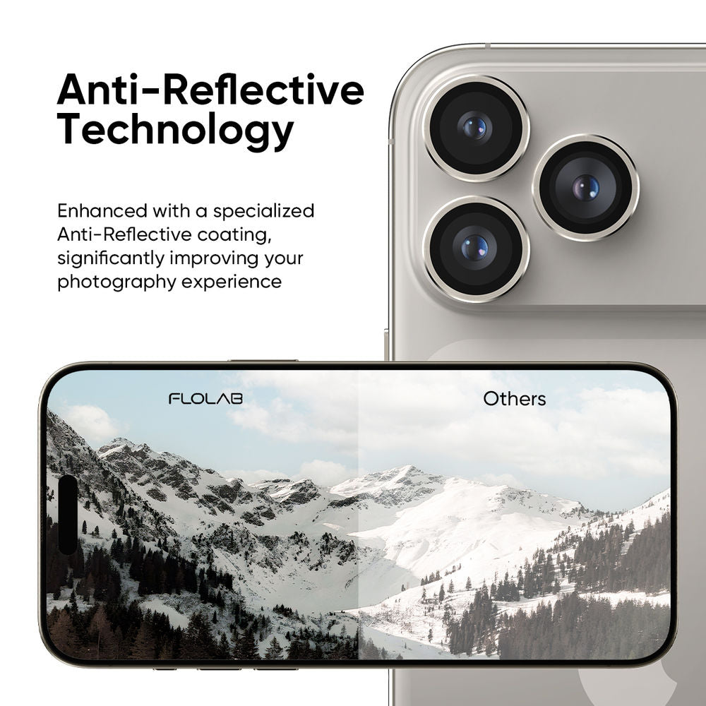 iPhone 17 Pro | iPhone 17 Pro Max - Protector de Cámaras - Anti Reflejo - Gris Titanio - ESD