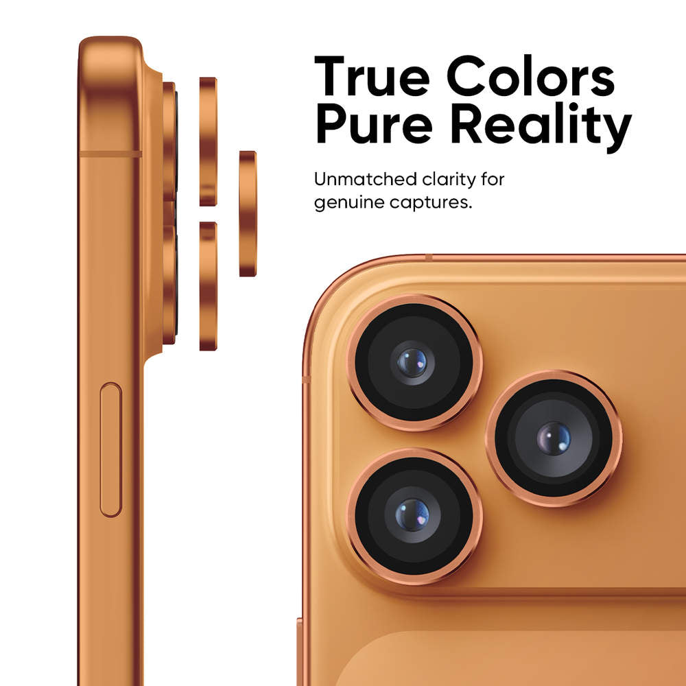 iPhone 17 Pro | iPhone 17 Pro Max - Protector de Cámaras - Anti Reflejo - Naranja Cósmico