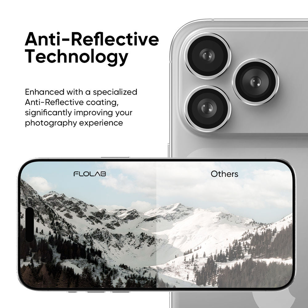 iPhone 17 Pro | iPhone 17 Pro Max - Protector de Cámaras - Anti Reflejo - Plata - ESD