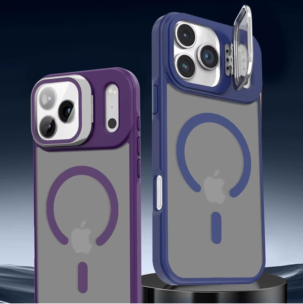 iPhone 17 Pro Max - Funda Metal Matte - MagSafe - Soporte en Cámaras - Morado