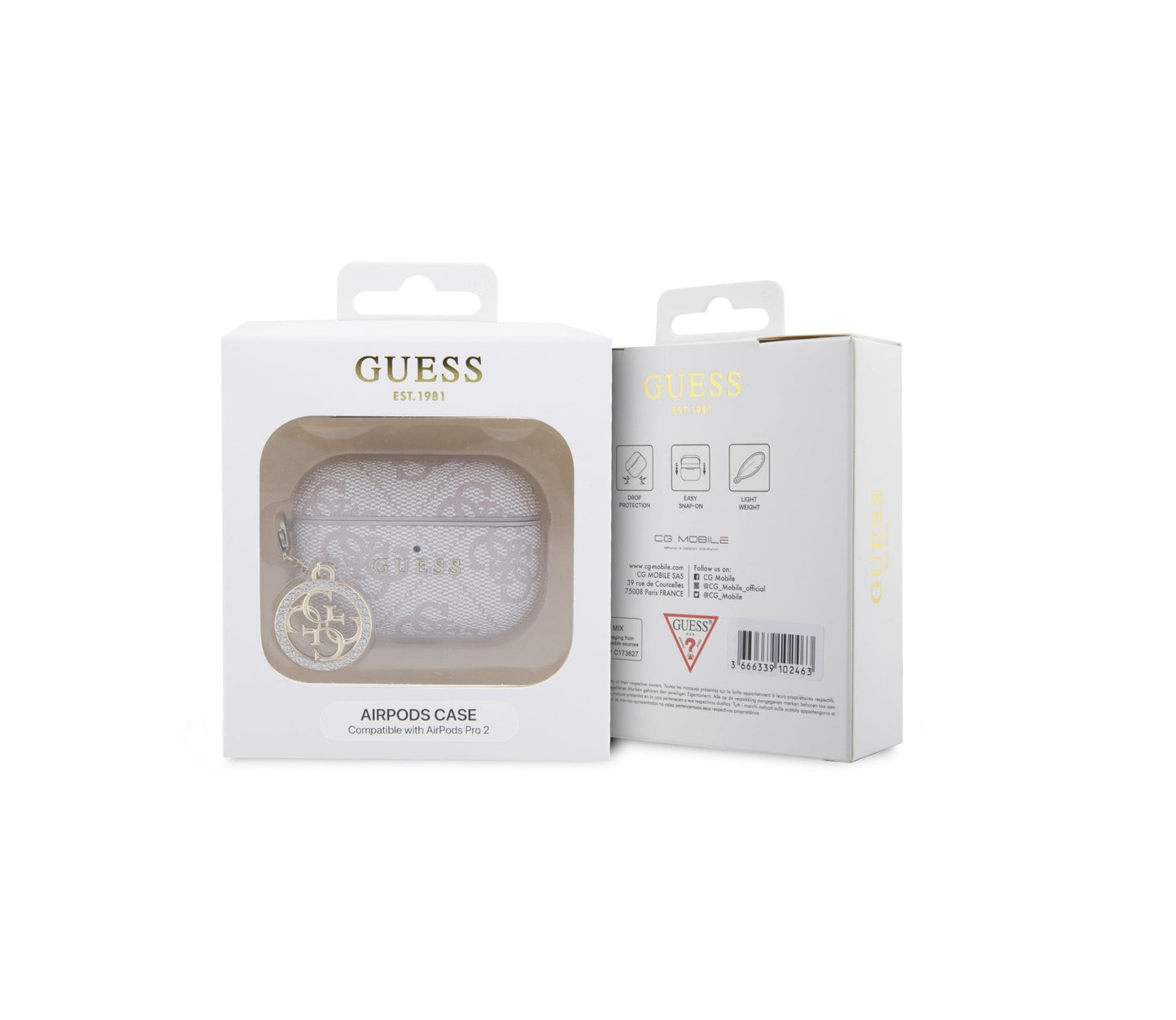 Case AirPods Pro 2 - Cuero PU - Rosa - Guess