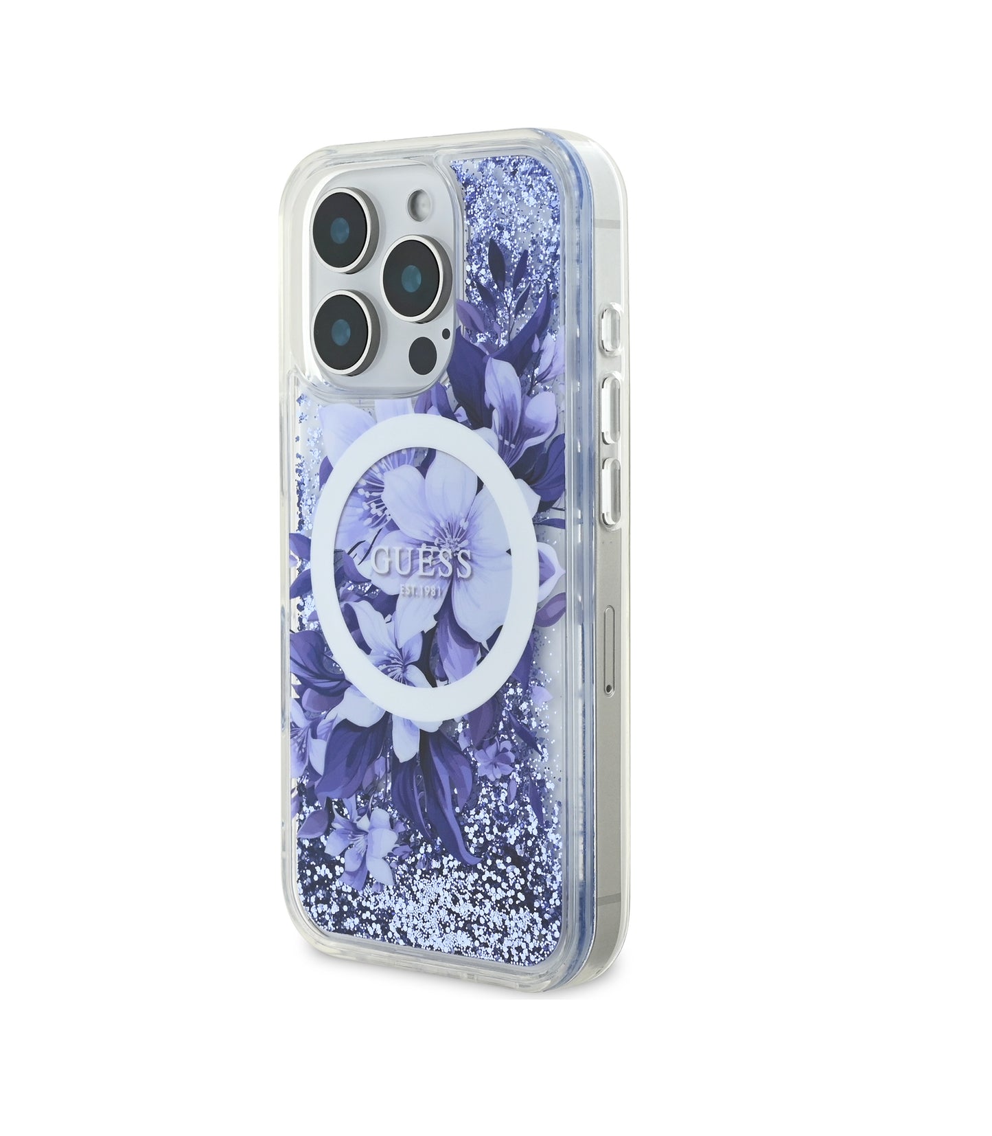 iPhone 16 Pro Max - Case Liquid Glitter - Magsafe - Purple - Guess