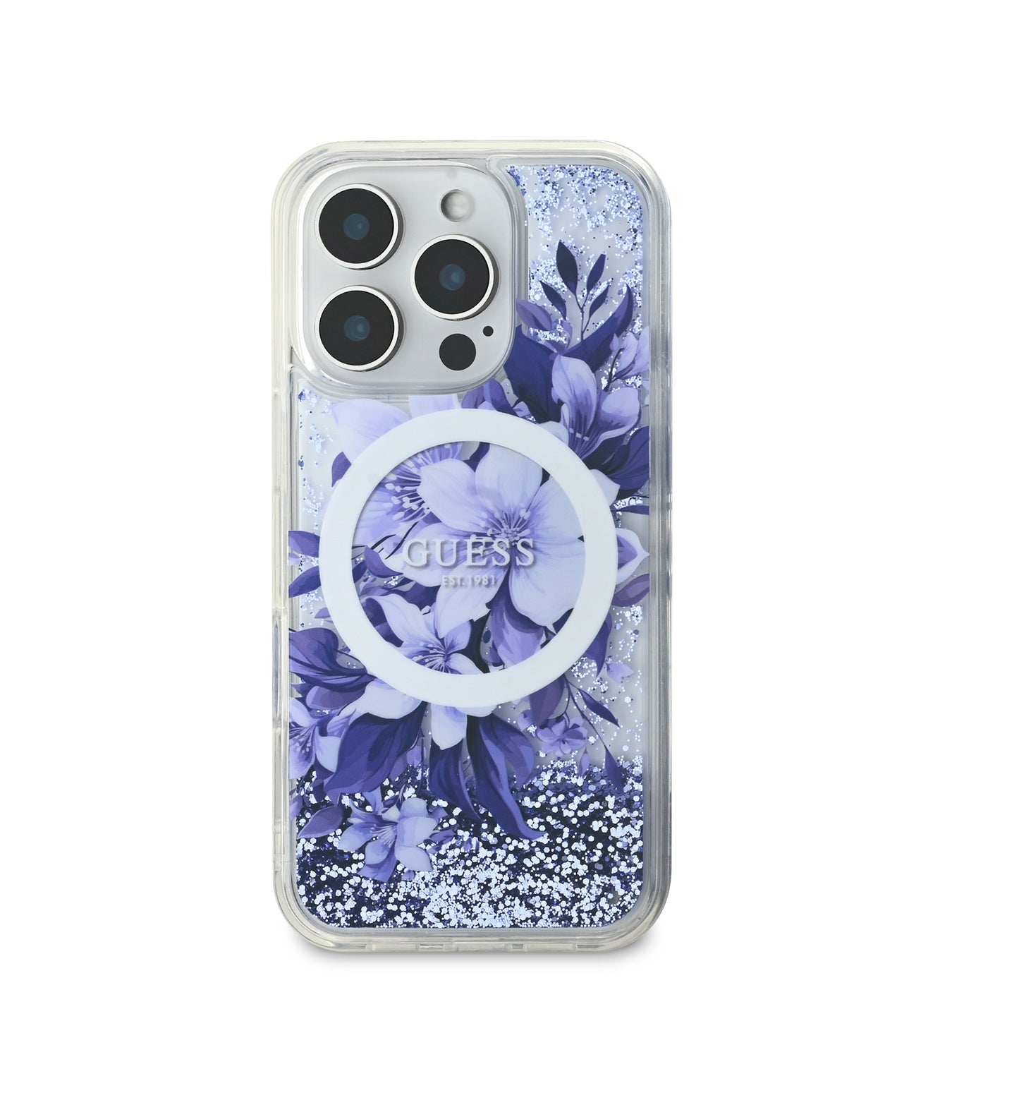 iPhone 16 Pro Max - Case Liquid Glitter - Magsafe - Purple - Guess