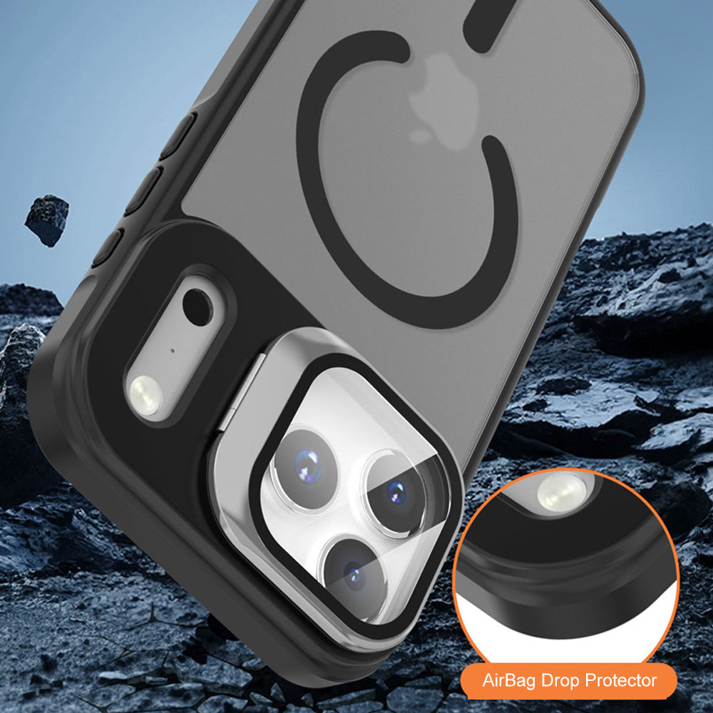 iPhone 17 Pro Max - Funda Metal Matte - MagSafe - Soporte en Cámaras - Negro