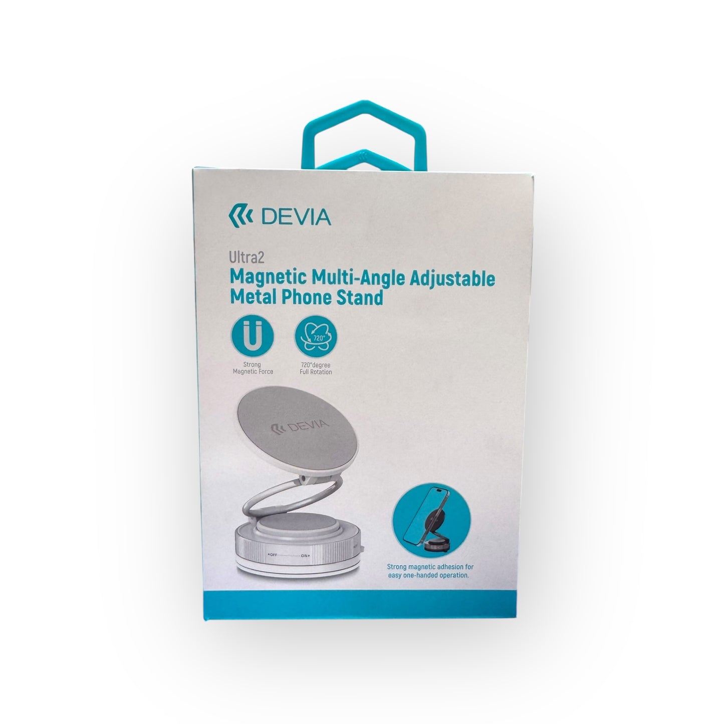 Soporte Magnético (MagSafe) - Giratorio 720° - Con Ventosa - Ultra2 - Blanco - Devia